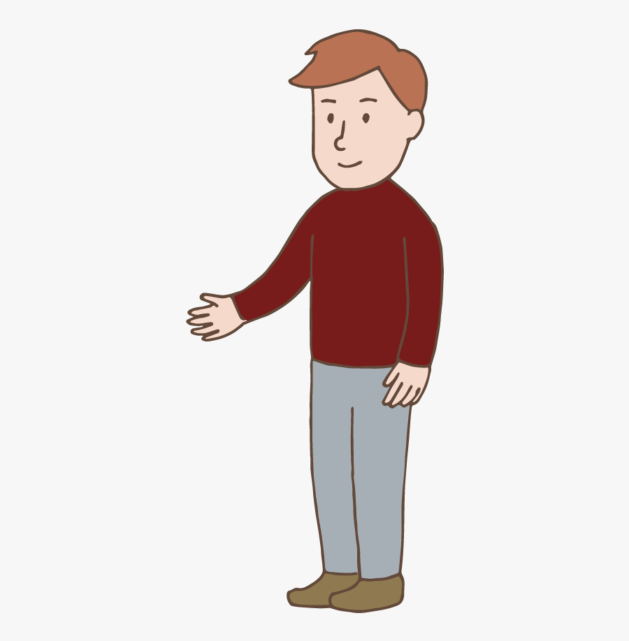 Man Seeking To Shake Hands - Standing, Transparent Clipart