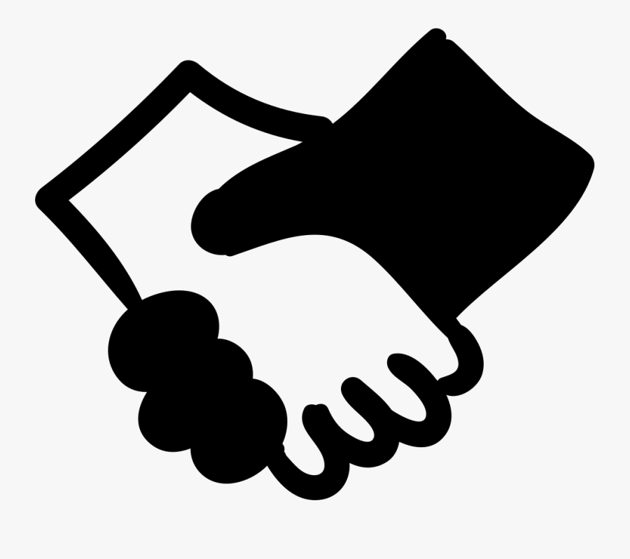 Shaking Hands - Friendship Logo Black And White, Transparent Clipart
