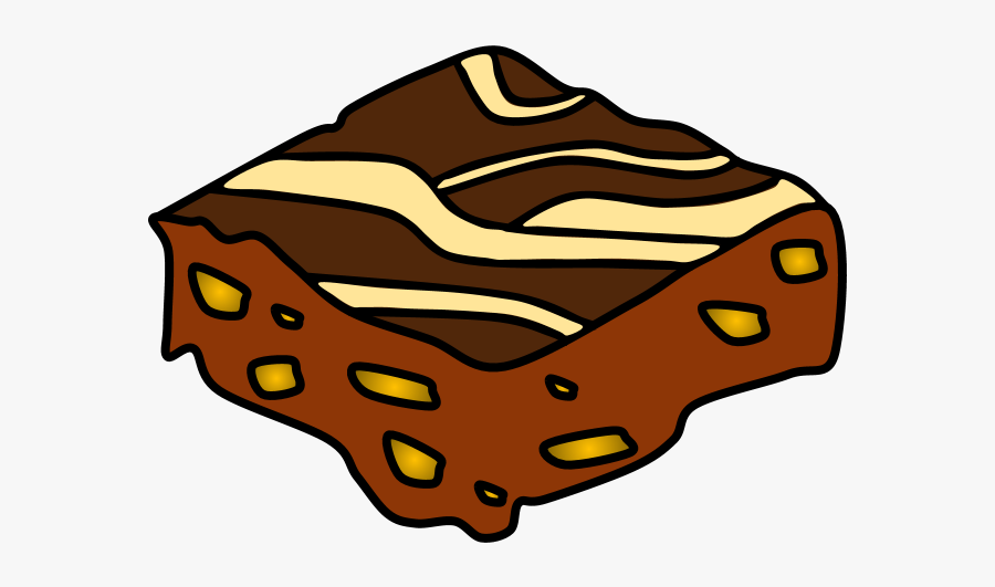 Brownie, Cheesecake, Chocolate, Walnuts, Square, Transparent Clipart