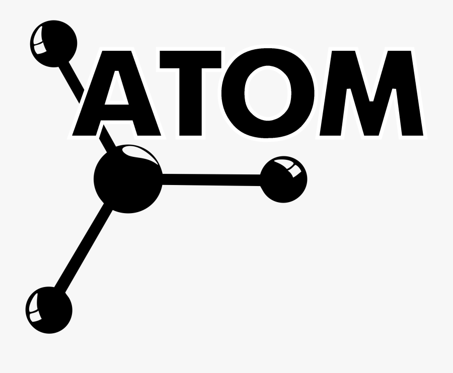 Atom Logo Black And White - Atom Logo, Transparent Clipart