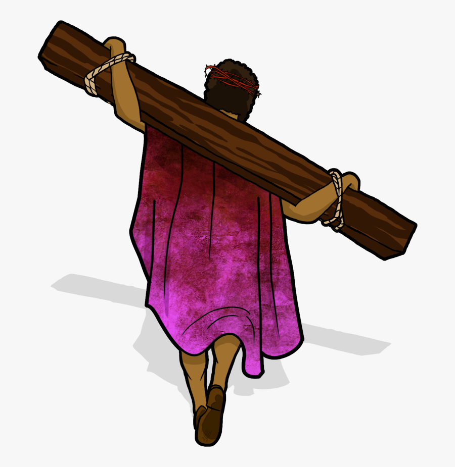 Yeshua - Jesus Carry The Cross Beam, Transparent Clipart