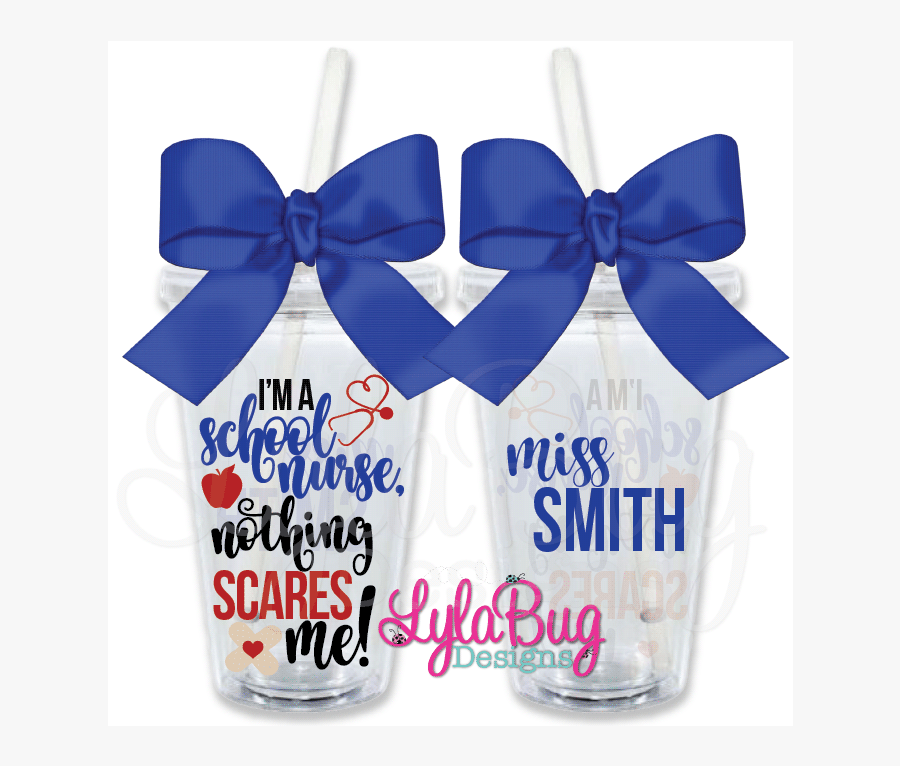 School Nurse Tumbler - Monogrammed Tumblers Polka Dots, Transparent Clipart