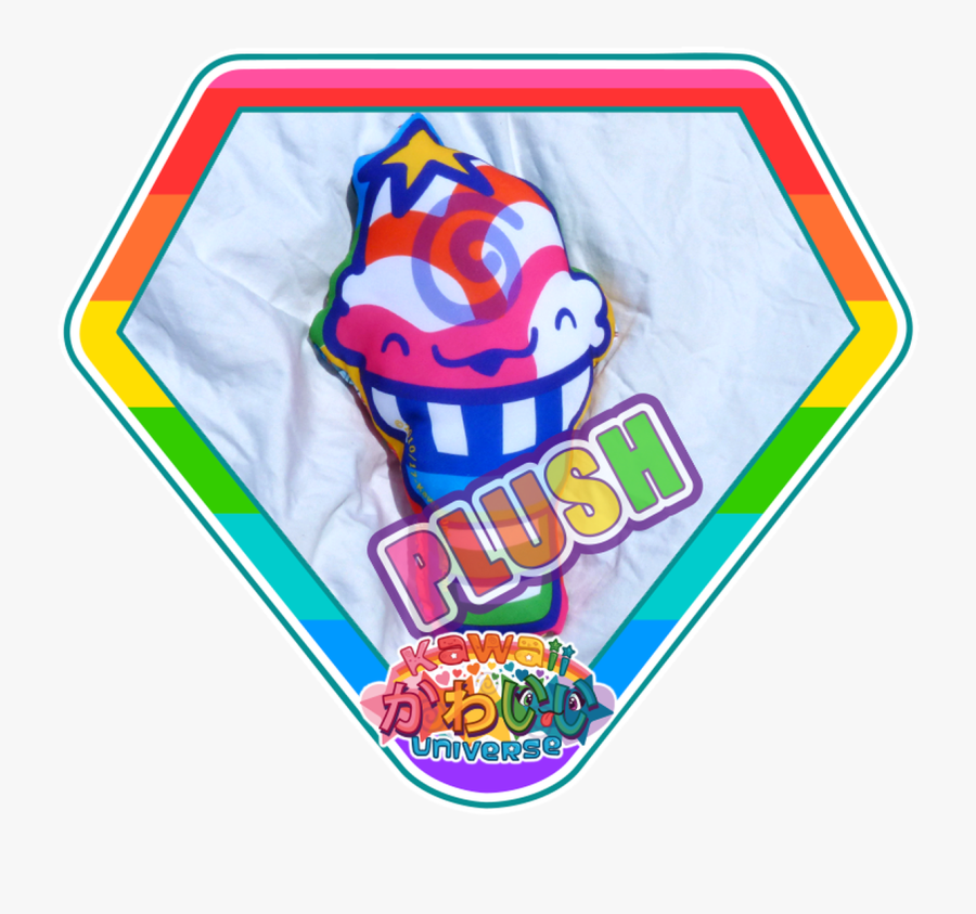 Cute Rock Star Ice Cream Doodle Plush, Transparent Clipart