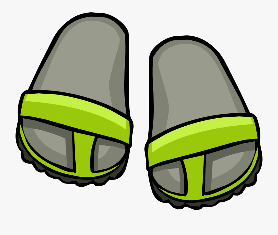 Clip Transparent Download Lime Club Penguin Wiki - Club Penguin Lime Sandals, Transparent Clipart