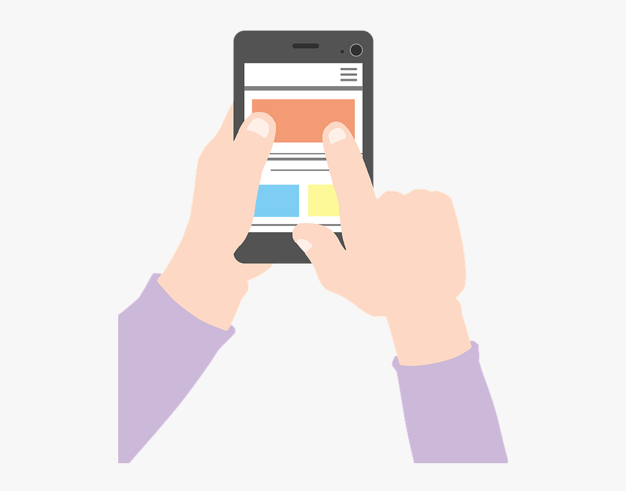 Google Progressive Web Apps - Smartphone Using Png, Transparent Clipart
