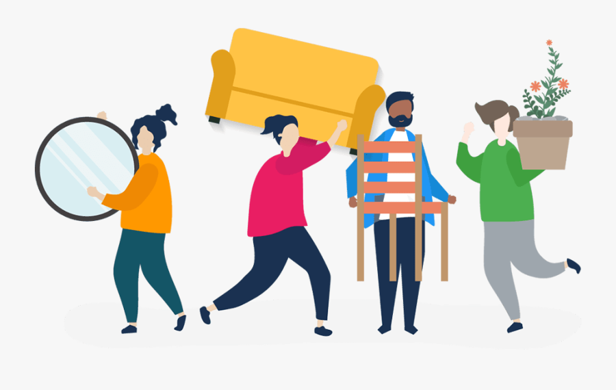 Furniture Vertical In Ordering - People Holding A Rocket Icon, Transparent Clipart