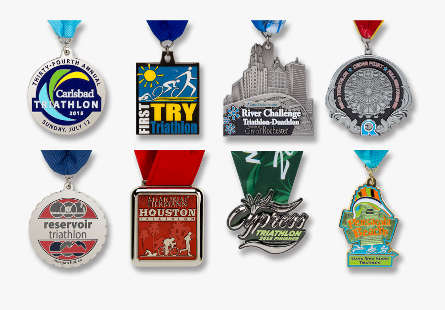 Triathlon Custom Medals Collection - Custom Medals, Transparent Clipart