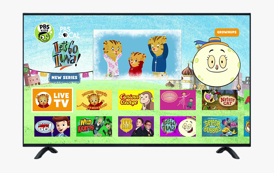 Ipad With Pbs Socal On Screen - Pbs Kids, Transparent Clipart