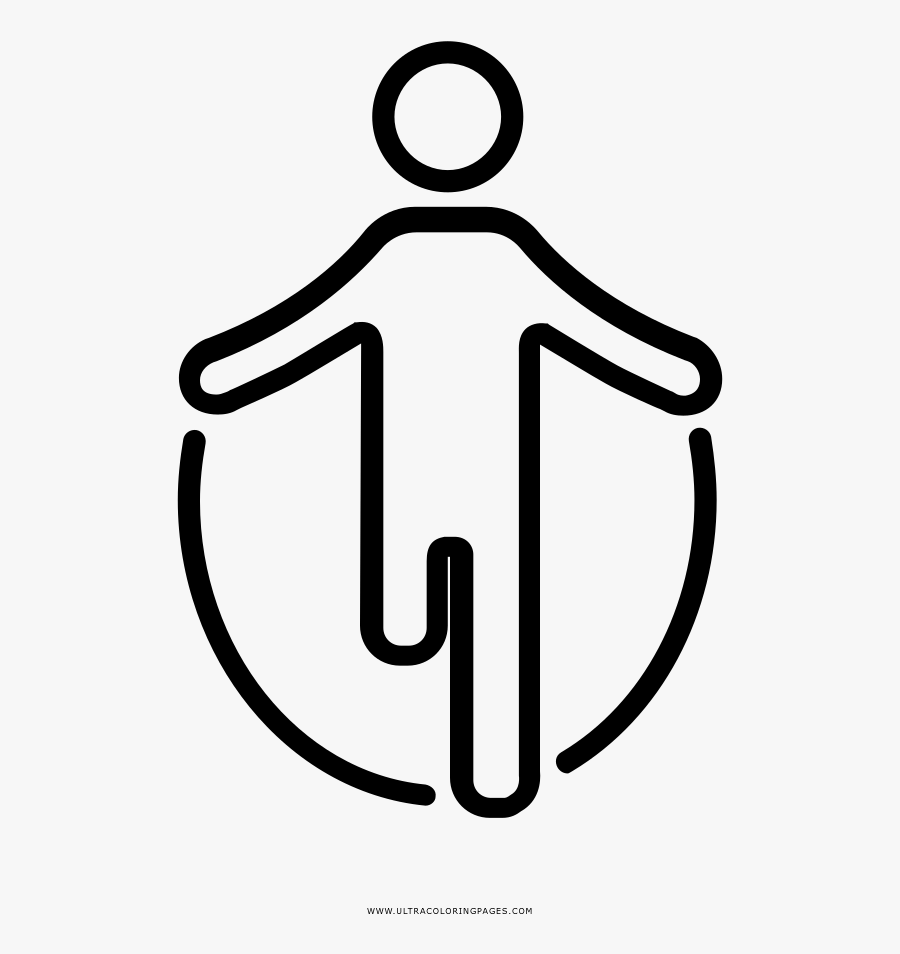 Jump Rope Coloring Page - Dibujo De Salto En Cuerdas, Transparent Clipart