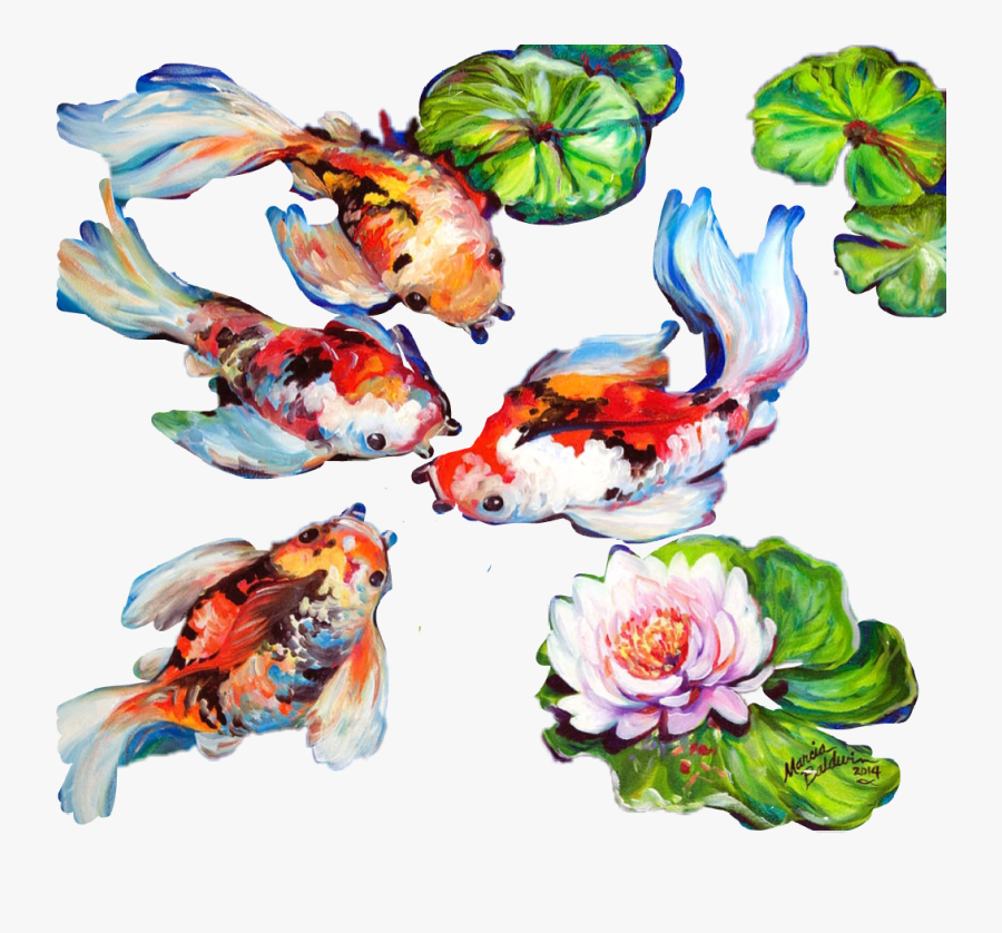 #waterlily #koifish #lilypads #, Transparent Clipart