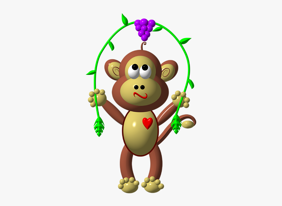 Clipart Monkey Jumping Rope, Transparent Clipart