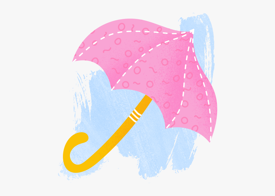 Pink Umbrella - Illustration, Transparent Clipart
