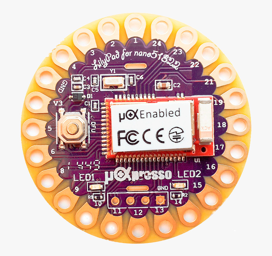 Ucxpresso Lilypad For Nano51822 - Circle, Transparent Clipart