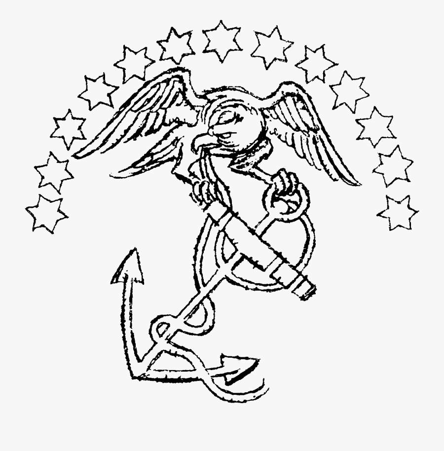 Banner Library Library Marine Corps Logo Drawing At - Old Marine Corps Logo, Transparent Clipart