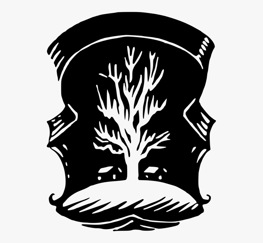 Reverse Silhouette Tree, Transparent Clipart