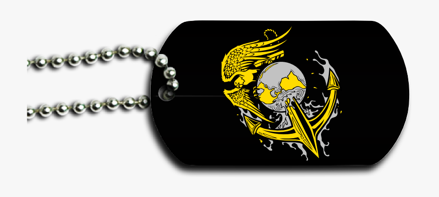 Marine Corps Dog Tag Front - Chain, Transparent Clipart
