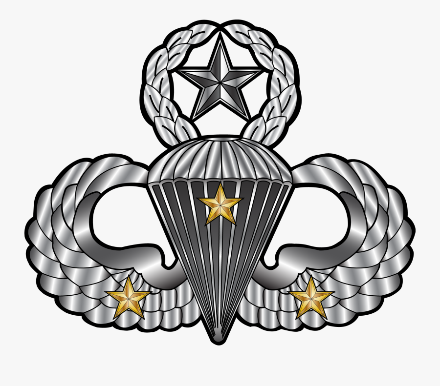 Master Jump Wings - Airborne Combat Jump Wings, Transparent Clipart