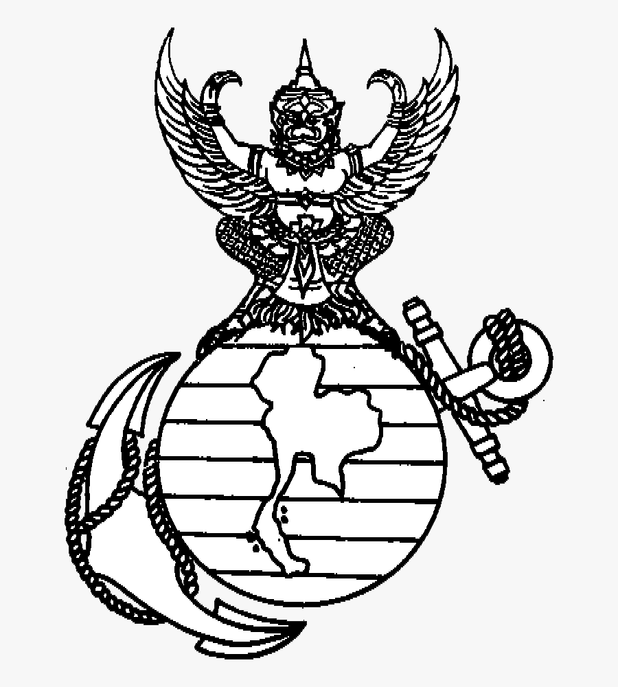 Emblem Of The Royal Thai Marines Corps, Original Published - Royal Thai Marine Emblem, Transparent Clipart