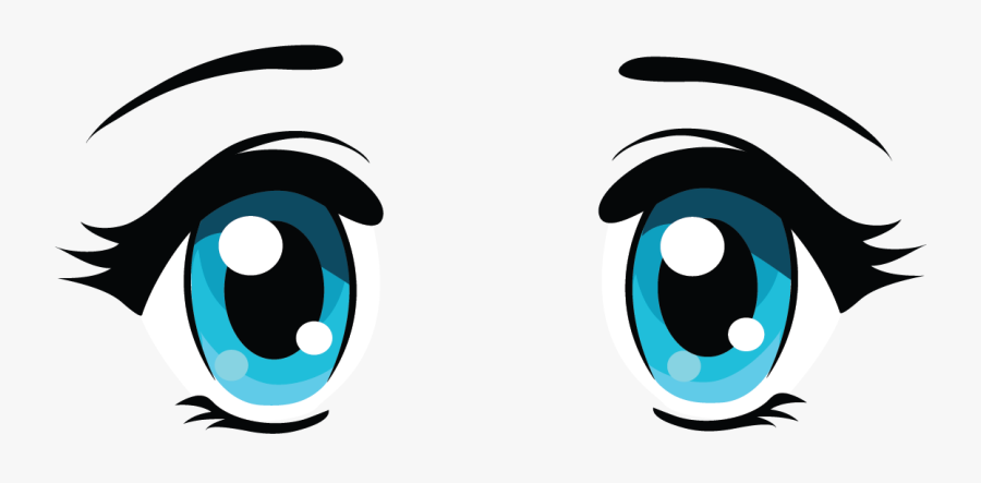 Funny Clip Art Faces Image Medium Size - Cute Anime Girl Eyes, Transparent Clipart