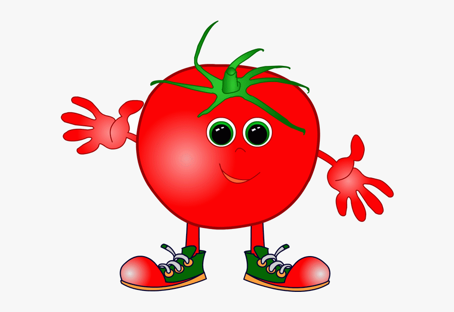 Healthy Food X With Faces Clip Art Clipart For Recipes - Tomato For Kids, Transparent Clipart