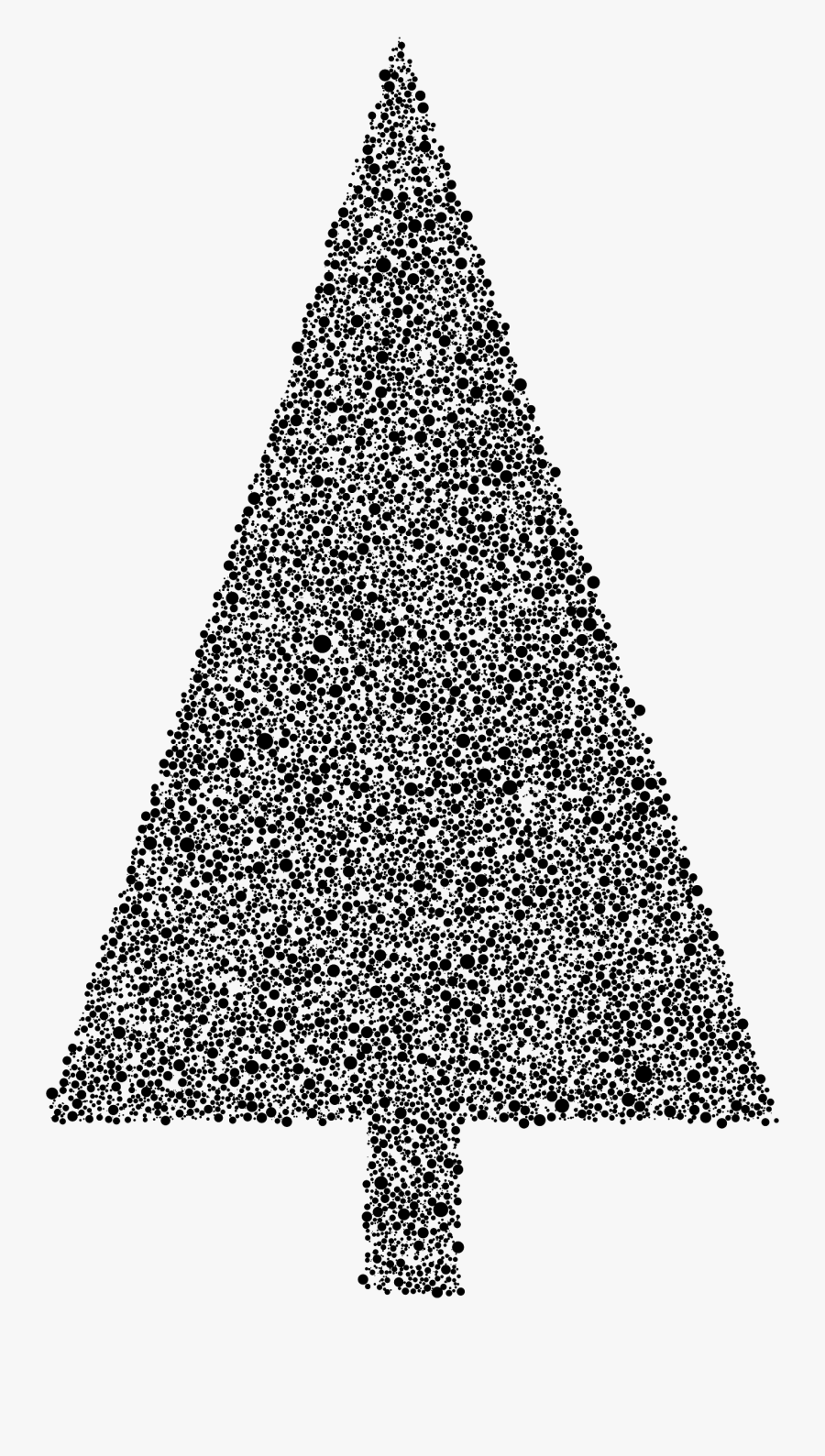 Grey Clipart Christmas Tree - Triangle, Transparent Clipart