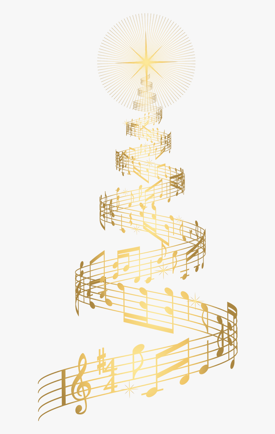 Clip Art Christmas Musical Clip Art - Music Christmas Tree Png, Transparent Clipart
