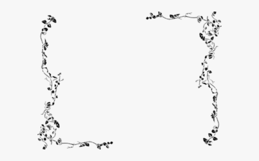 Green Floral Border Png, Transparent Clipart