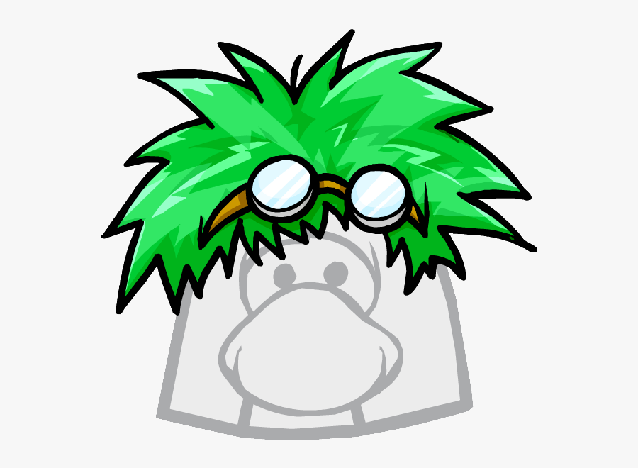 Rad Scientist Club Penguin - Club Penguin Ponytail, Transparent Clipart