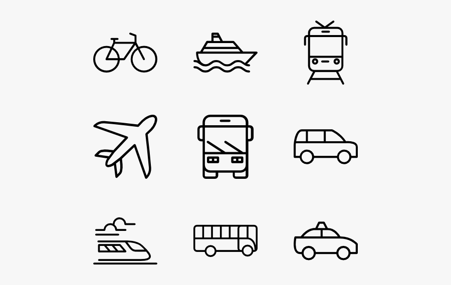 Transportation - Transport Line Icon Png, Transparent Clipart