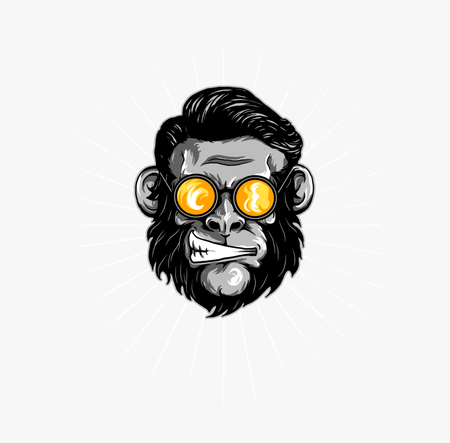 Crazy Monkey Vector, Transparent Clipart