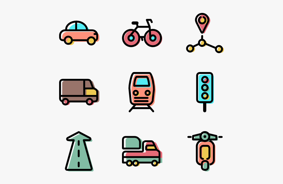 Color Travel And Transport Assets - Icon, Transparent Clipart