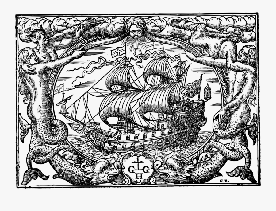 Visual Arts,art,printmaking - Public Domain Mermaid, Transparent Clipart