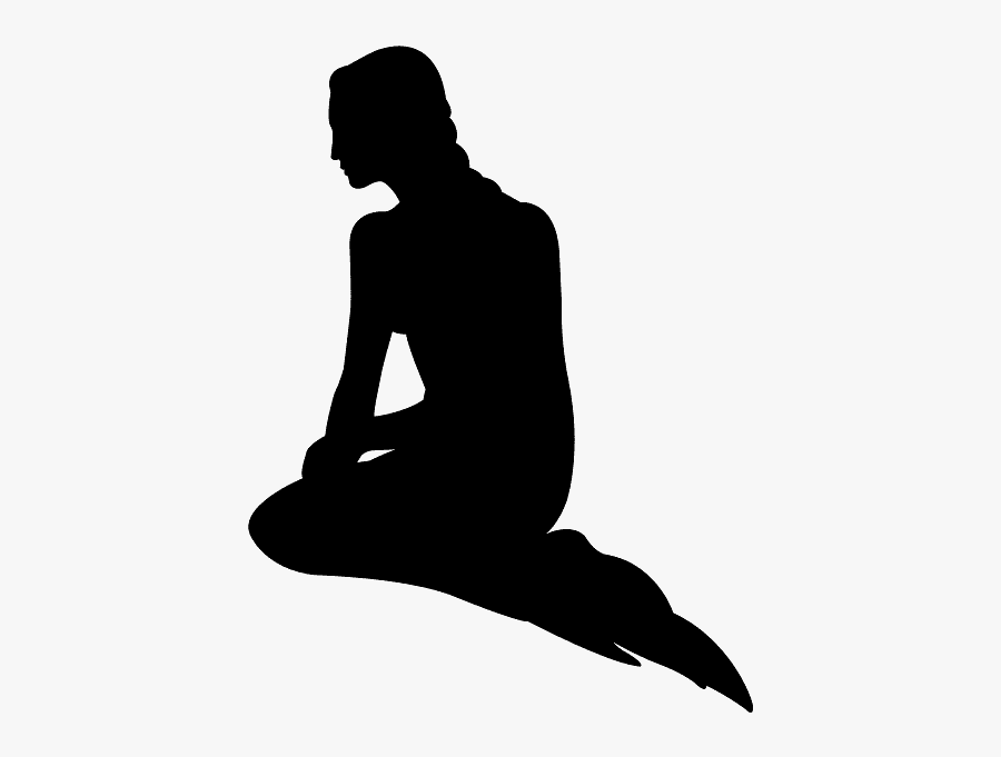 Little Mermaid Copenhagen Silhouette, Transparent Clipart
