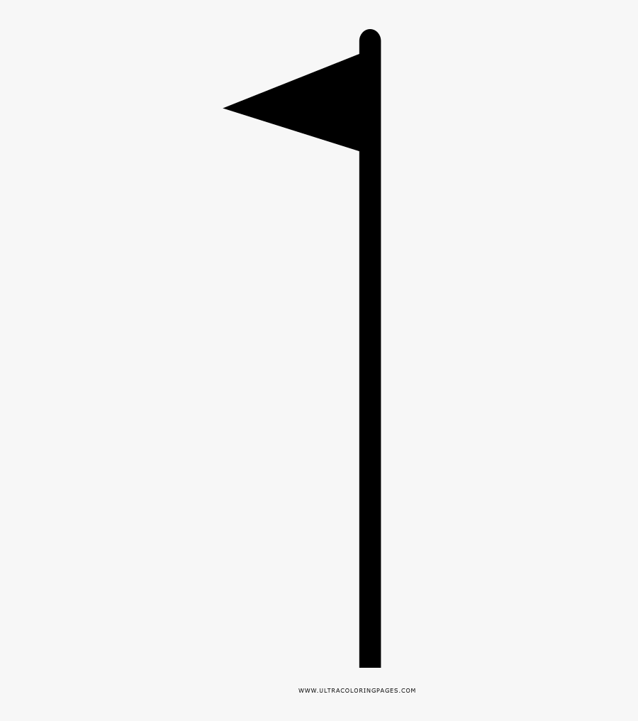 Golf Flag Coloring Page - Golf Flags Png, Transparent Clipart