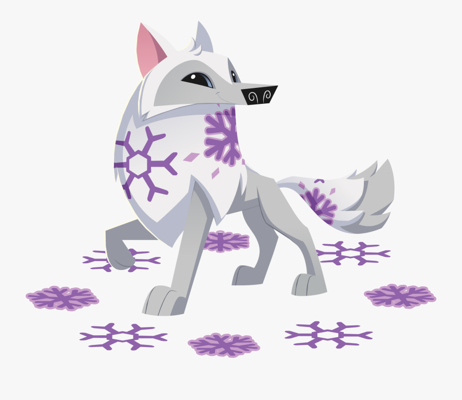 Transparent Purple Animal Clipart - Animal Jam Snowflake Arctic Wolf, Transparent Clipart