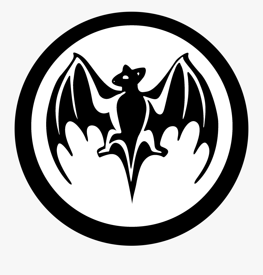 Bacardi Bat Logo Black And White - Bacardi Logo, Transparent Clipart