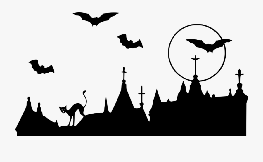 Halloween Clipart Halloween Bat Silhouette - Silhouette Halloween, Transparent Clipart