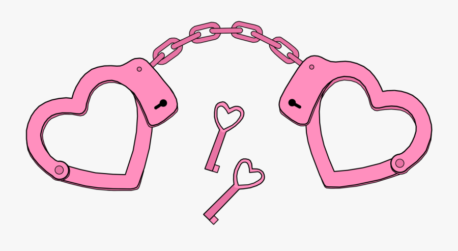 #original #tumblroriginal #handcuffs #hearts #heartcuffs - Heart Handcuffs Clip Art, Transparent Clipart
