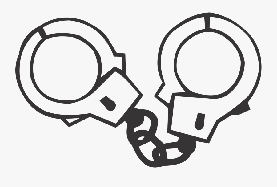 Handcuffs - Handcuffs Black And White, Transparent Clipart