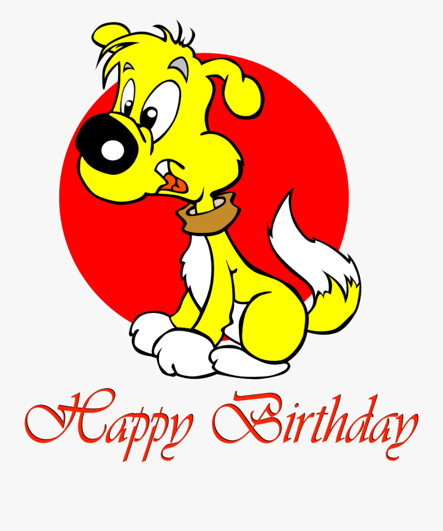 Happy Birthday Puppy - Cartoon Pictures Black And White, Transparent Clipart
