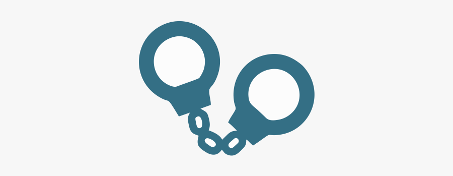 Handcuffs Icon - Circle, Transparent Clipart