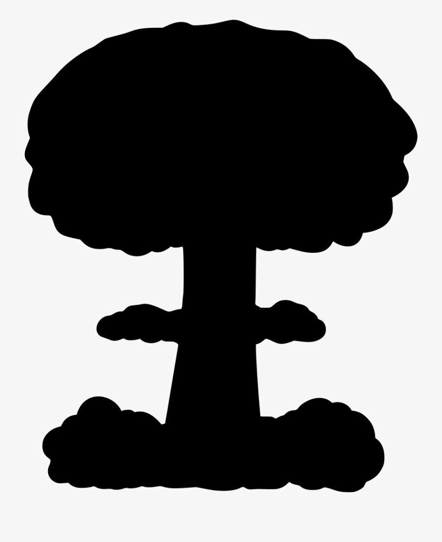 Mushroom Cloud Silhouette Png, Transparent Clipart