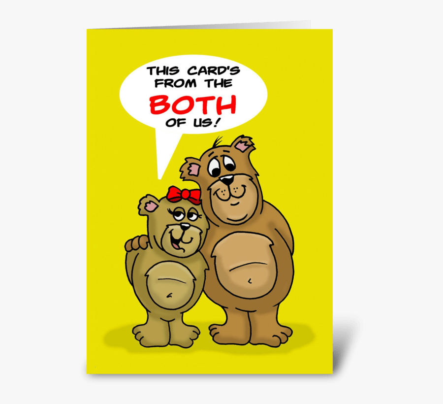 Happy Birthday From Both Of Us Greeting Card - Happy Birthday From Both Of Us, Transparent Clipart
