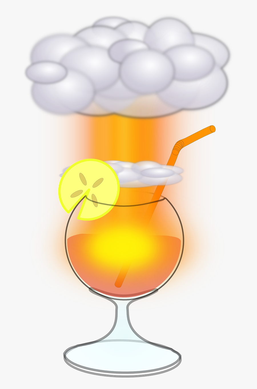 Cloud Mushroom Radioactive Free Picture - Cocktail Clip Art, Transparent Clipart