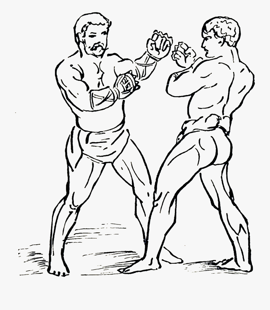 Boxer Clipart Male Athlete - Ancient Rome Sport Drawing, Transparent Clipart