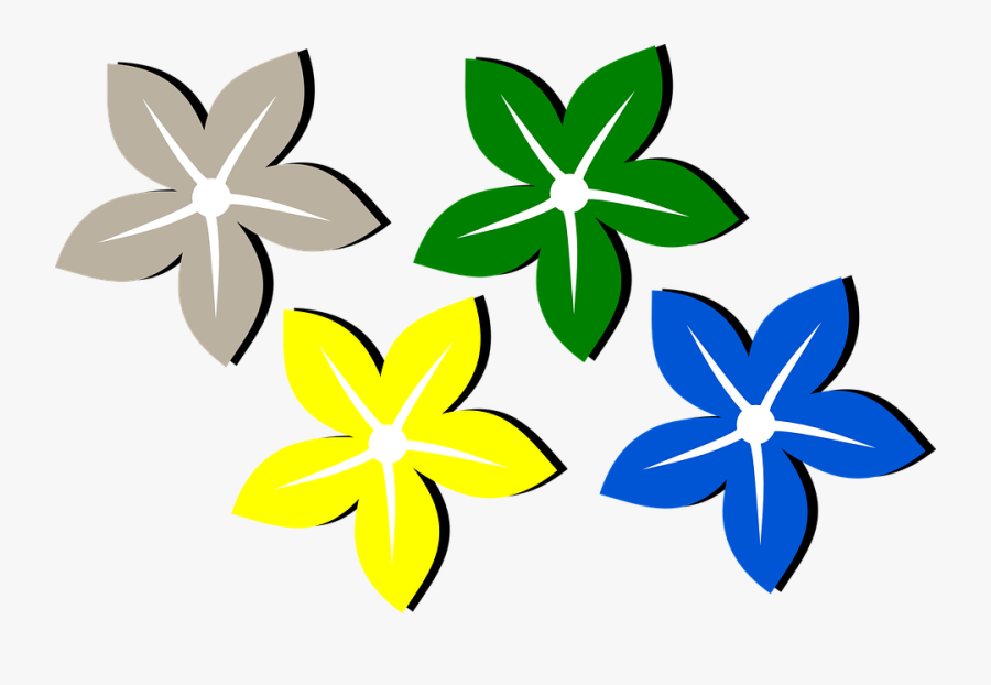 Small Colorful Flowers Clipart, Transparent Clipart