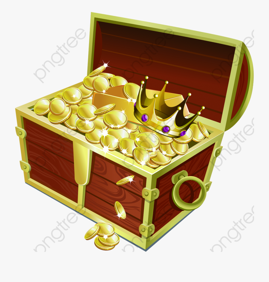 Treasure Chest Clipart Cute - Treasure Chest Cartoon Png, Transparent Clipart