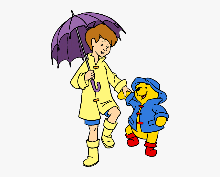 Christopher Robin And Clip Art Disney Galore - Christopher Robin And Pooh Rain, Transparent Clipart