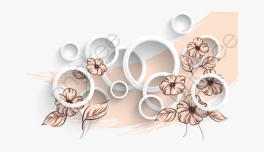 Modern Pattern Material, Floral Background, Background - Italian Style Wallpaper 3d Beauty Yellow Flowers, Transparent Clipart