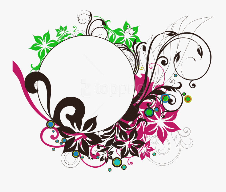 Free Png Floral Round Frame Png - Circle Frame Design Png, Transparent Clipart
